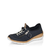 Rieker Women's N4263 Low-Top Sneakers, Blue (Pazifik/Marine/Schwarz), 7.5 UK